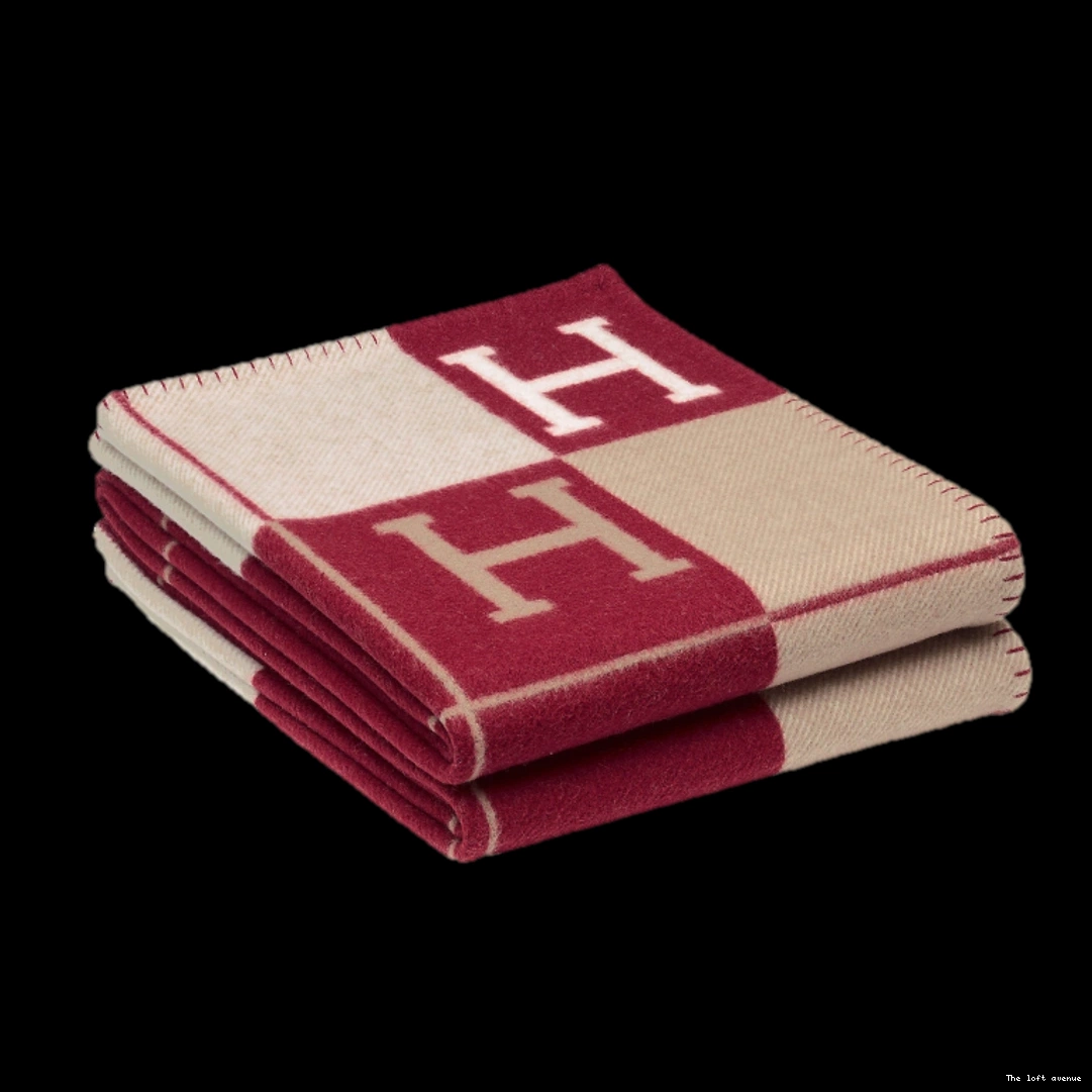 WOOL THROW BLANKET STRIPE HERMES 0723